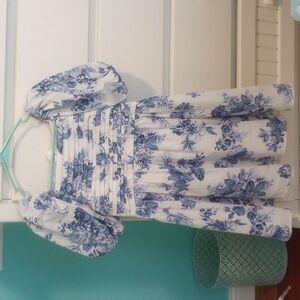 Abercrombie kids Emerson poplin puff sleeve mini dress